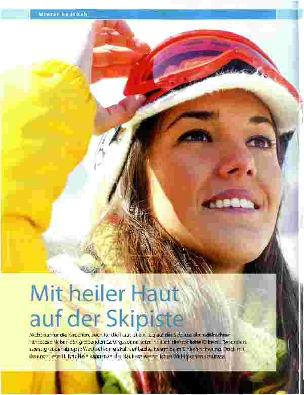 Vorschauseite 1: Mit heiler Haut auf der Skipiste