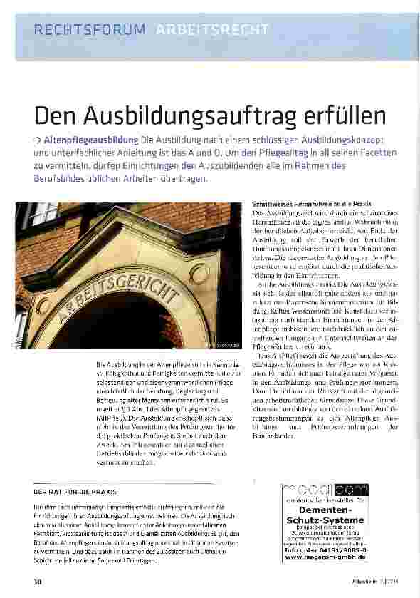Vorschauseite 1: Den Ausbildungsauftrag erfüllen