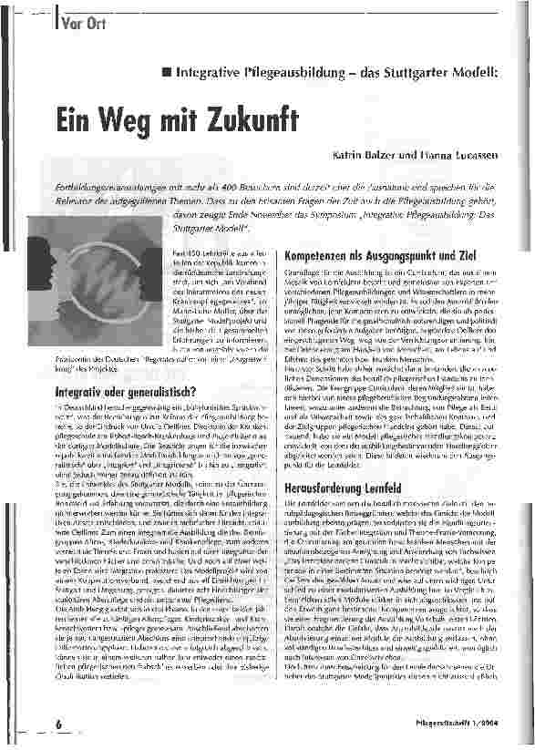 Vorschauseite 1: Ein Weg mit Zukunft