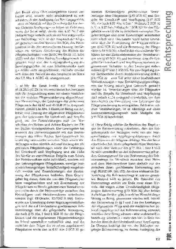 Vorschauseite 3: Heimvertrag - Entgelt für Verpflegung bei ausschließlicher Sondenernährung BGH, Urteil vom 22.01.2004