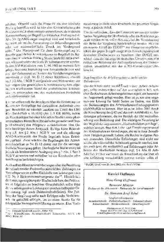 Vorschauseite 6: Klinische Prüfungen von Arzneimitteln an einer deutschen Hochschule: Was ist bei der Gestaltung des Prüfarztvertrages zu beachten?