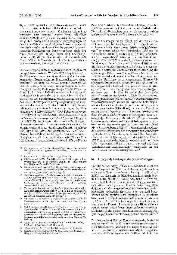 Vorschauseite 3: Hilfe bei Krankheit für SozialhilfeempfängerNeuerungen im BSHG und im SGB V durch das GKV-Modernisierungsgesetz