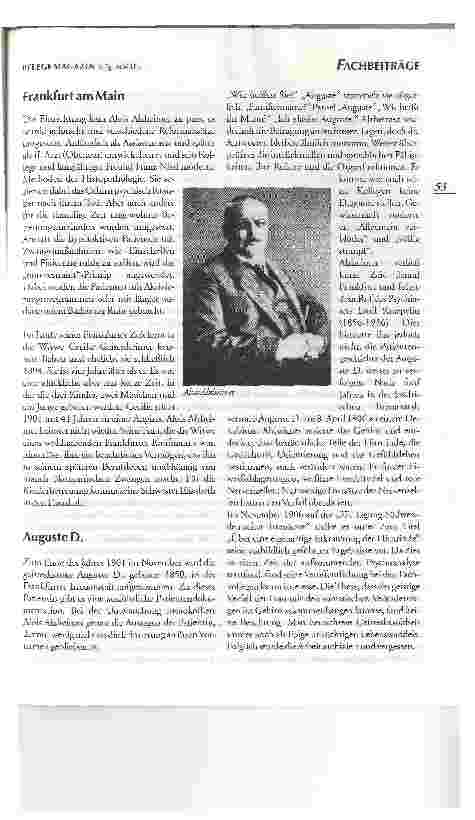 Vorschauseite 2: 140 Jahre Alois Alzheimer