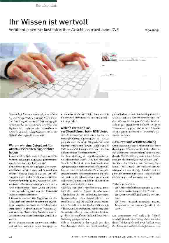 Vorschauseite 1: Ihr Wissen ist wertvoll
