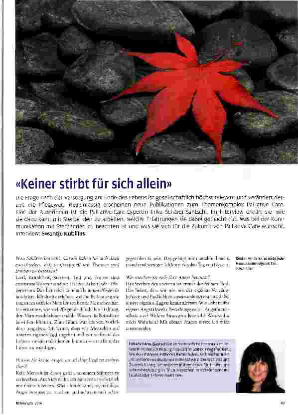 Vorschauseite 1: Keiner stirbt für sich allein