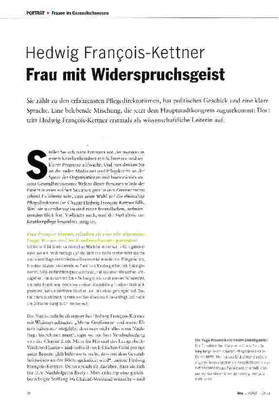 Vorschauseite 1: Hedwig Francois-Kettner Frau mit Widerspruchsgeist