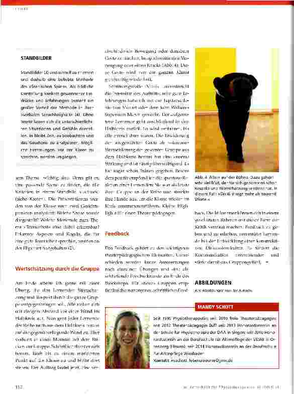 Vorschauseite 3: Theaterpädagogik in der Physiotherapieausbildung