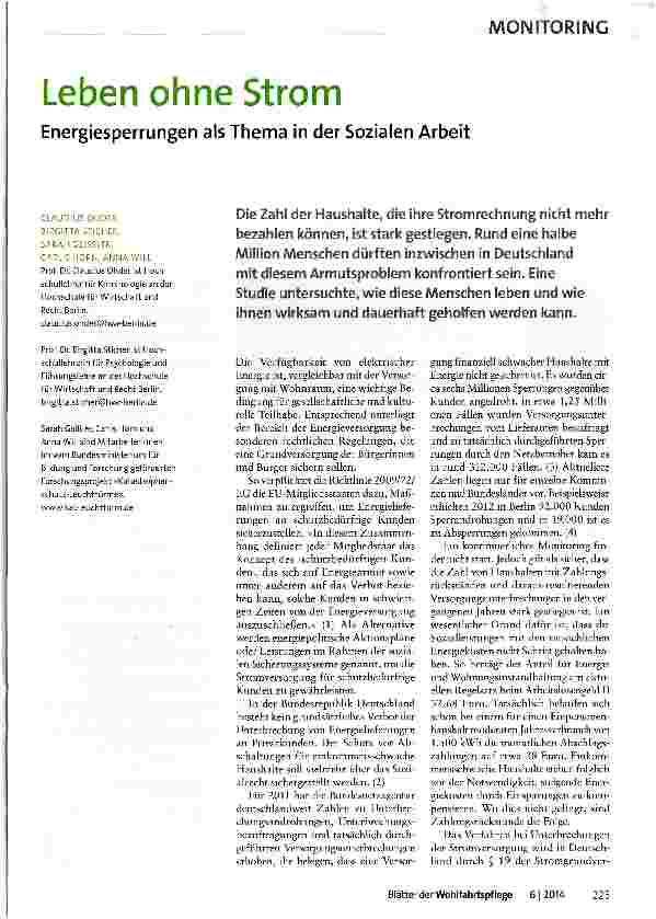 Vorschauseite 1: Leben ohne Strom