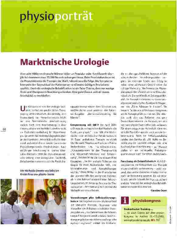 Vorschauseite 1: Marktnische Urologie
