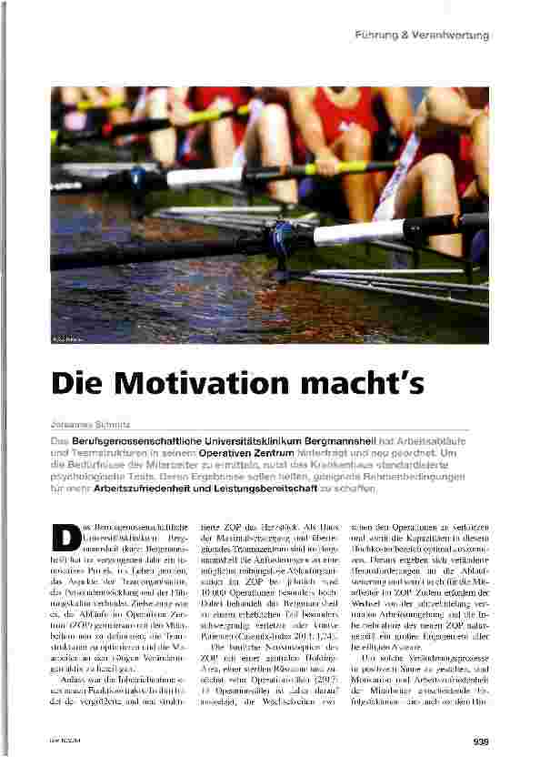 Vorschauseite 1: Die Motivation macht es