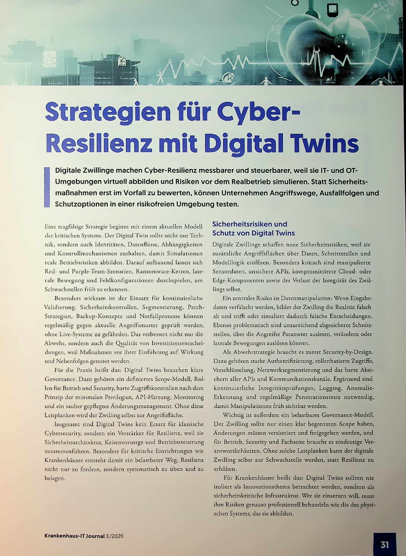 Vorschauseite 1: Strategien für Cyberresilienz mit Digital Twins