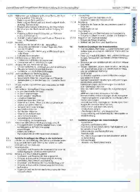 Vorschauseite 5: Entwicklung und Perspektiven der Weiterbildung in der Intensivpflege