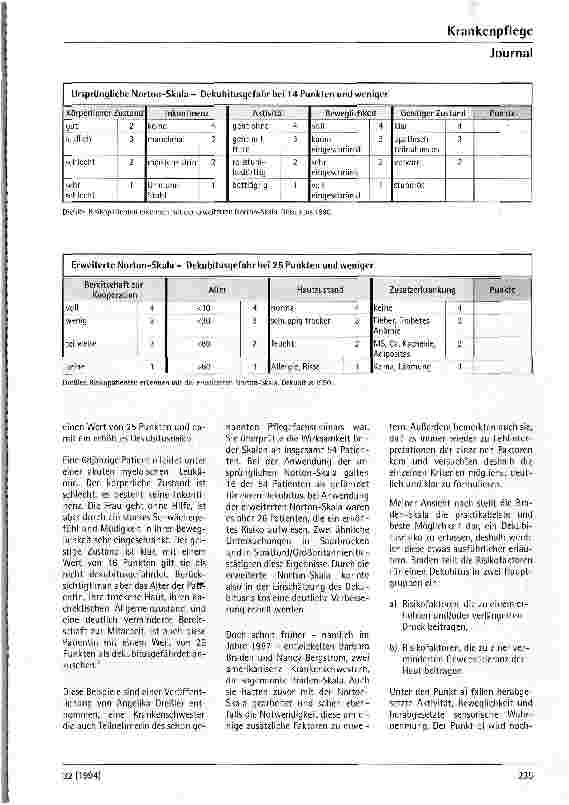Vorschauseite 2: Dekubitus-Risikoskalen im Vergleich