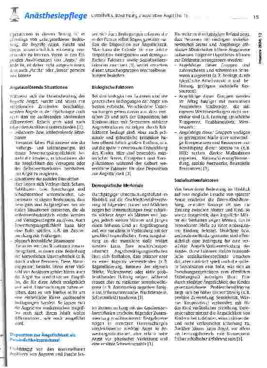 Vorschauseite 2: Bewältigung präoperativer Angst Teil 1