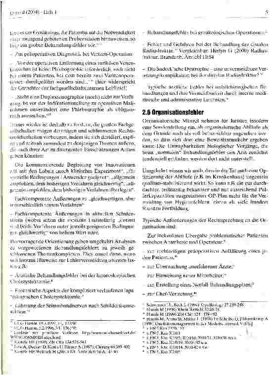 Vorschauseite 5: Der ärztliche Behandlungsfehler in der Chirurgie: Typische Fehlervorwürfe und Fehlerkonstellationen
