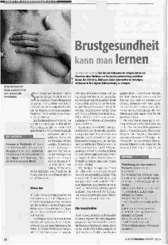 Vorschauseite 1: Brustgesundheit kann man lernen