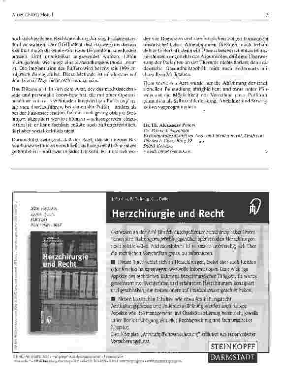 Vorschauseite 3: Der Arzt im Spagat zwischen sozialrechtlichem Wirtschaftlichkeitsgebot und strafrechtlichem/zivilem Haftungsrecht