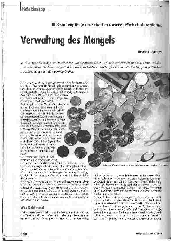 Vorschauseite 1: Verwaltung des Mangels