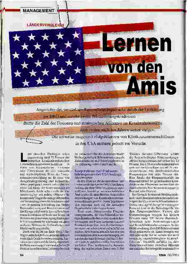 Vorschauseite 1: Lernen von den AmisLändervergleich