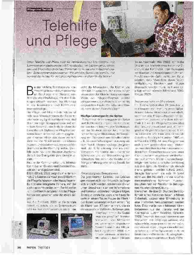 Vorschauseite 1: Telehilfe und Pflege