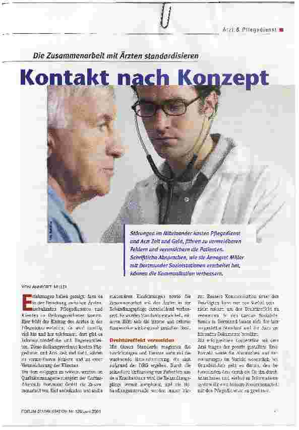 Vorschauseite 1: Kontakt nach KonzeptDie Zusammenarbeit mit Ärzten standardisieren