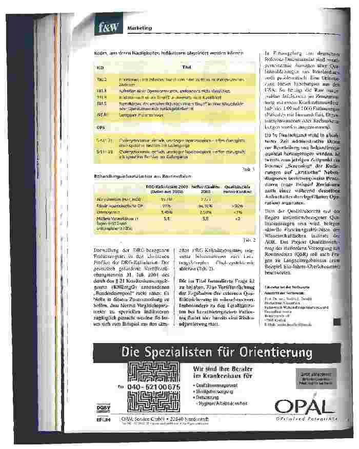 Vorschauseite 4: Qualitätsbericht: Darf es auch mehr sein? Auf was müssen sich die Krankenhäuser 2005 einstellen?