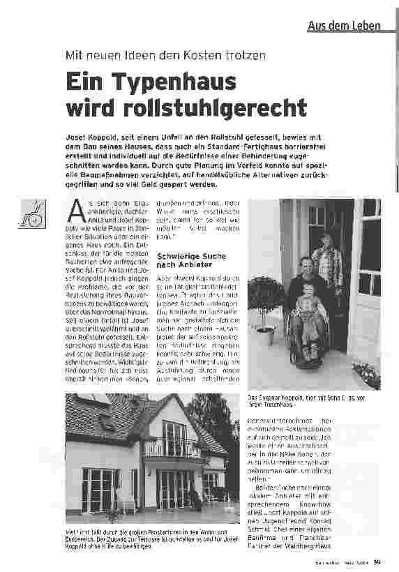 Vorschauseite 1: Ein Typenhaus wird rollstuhlgerecht