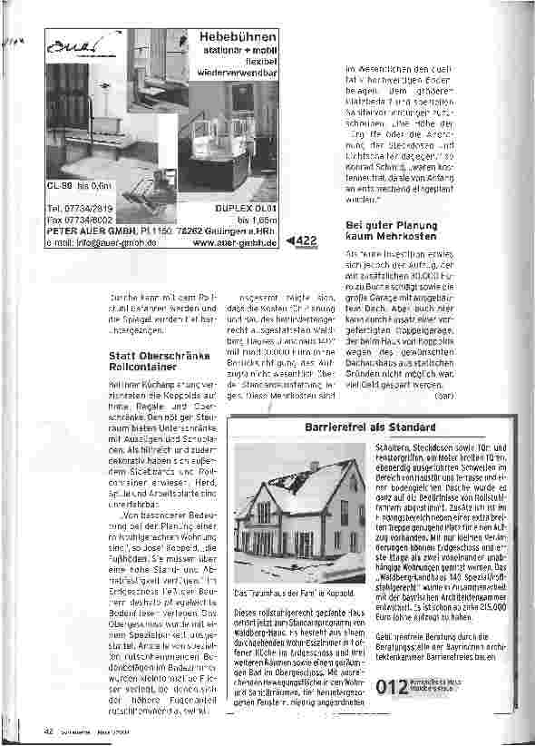 Vorschauseite 4: Ein Typenhaus wird rollstuhlgerecht