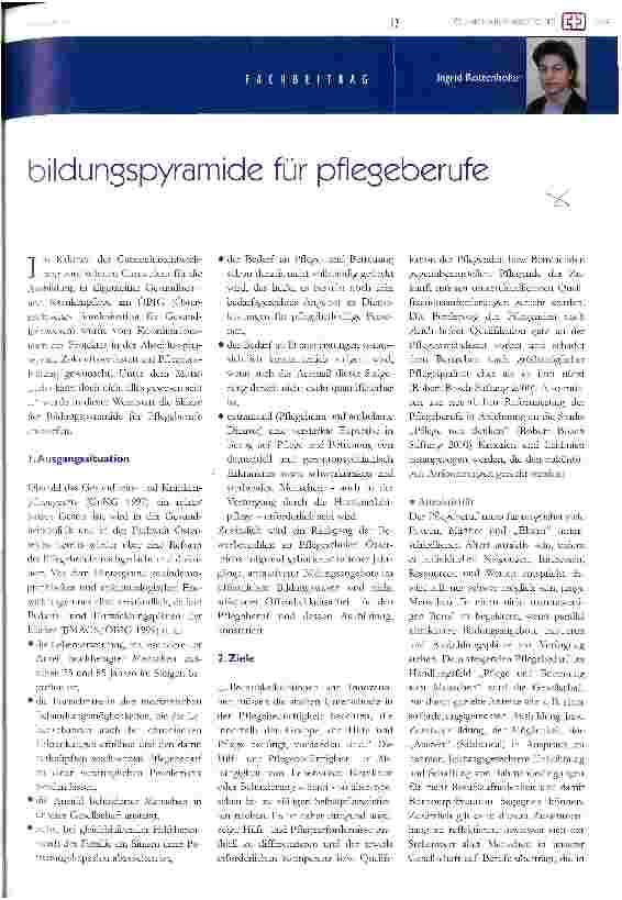 Vorschauseite 1: Bildungspyramide für Pflegeberufe
