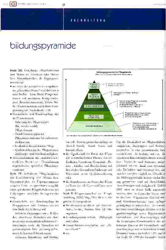 Vorschauseite 4: Bildungspyramide für Pflegeberufe