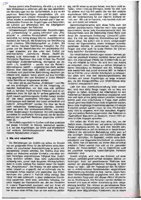 Vorschauseite 4: Die Rehabilitation psychisch Kranker und Behinderter