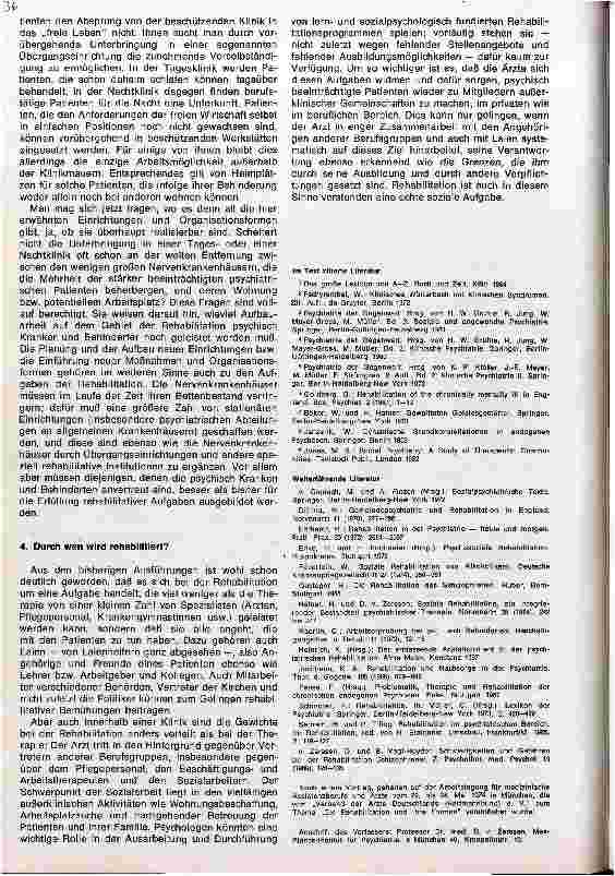 Vorschauseite 6: Die Rehabilitation psychisch Kranker und Behinderter
