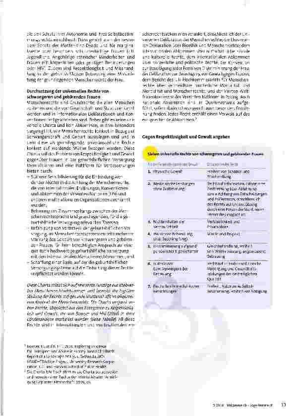 Vorschauseite 2: Respektvolle Geburtshilfe: die universellen Rechte von schwangeren und gebärenden Frauen