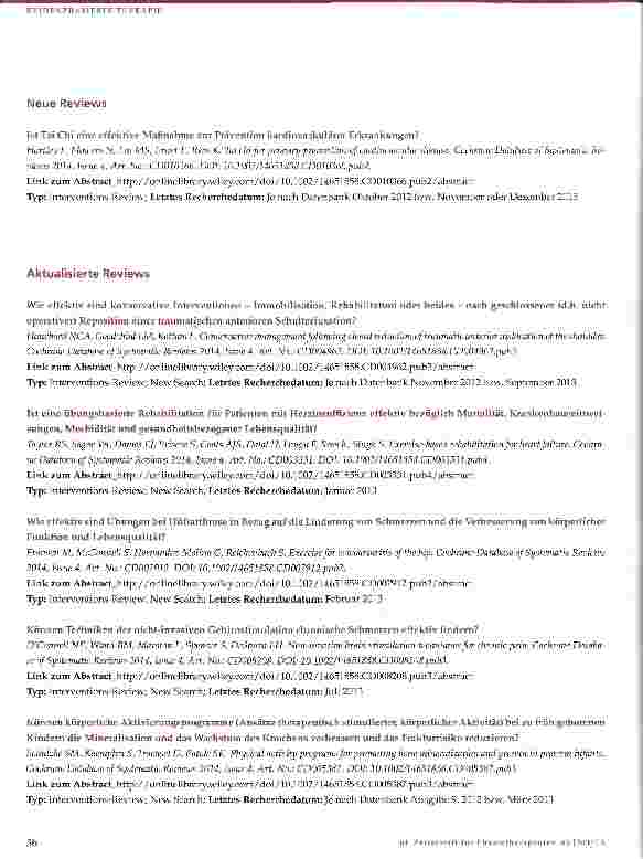 Vorschauseite 2: Cochrane-Update