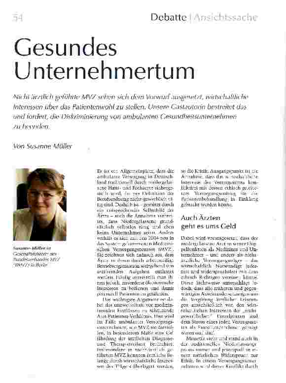 Vorschauseite 1: Gesundes Unternehmertum
