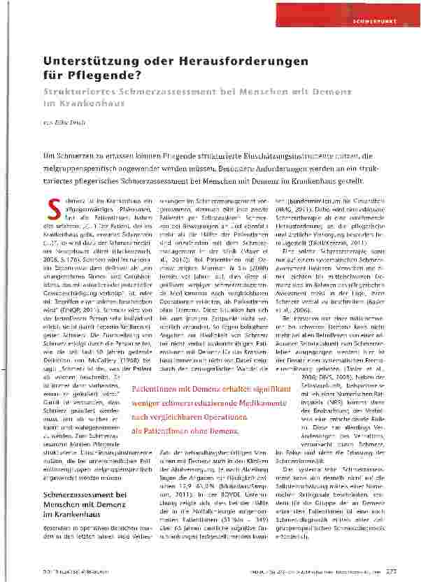 Vorschauseite 1: Unterstützung oder Herausforderungen für Pflegende?