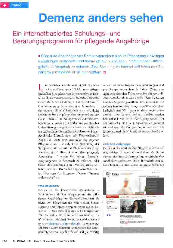 Vorschauseite 1: Demenz anders sehen