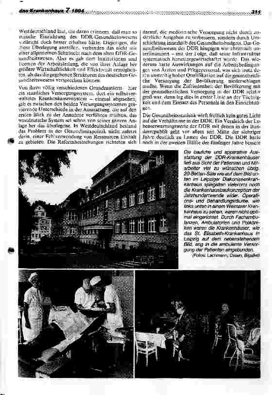 Vorschauseite 5: Die Einrichtungen des Gesundheitsund Sozialwesens in der DDR und in den neuen Bundesländern