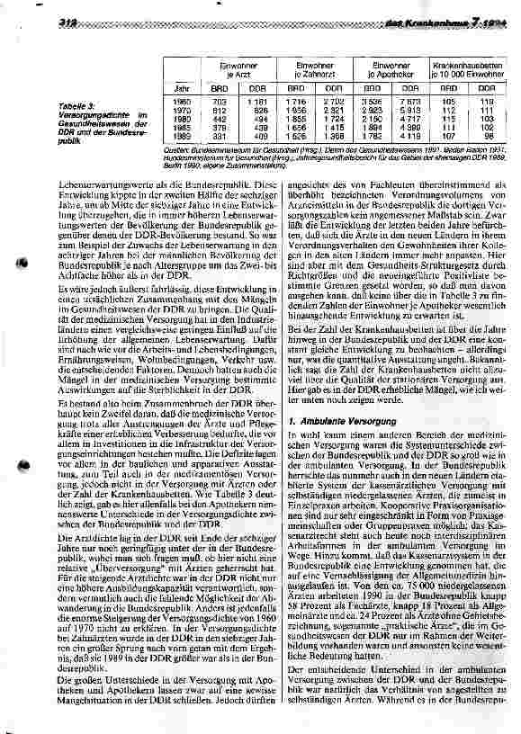 Vorschauseite 6: Die Einrichtungen des Gesundheitsund Sozialwesens in der DDR und in den neuen Bundesländern