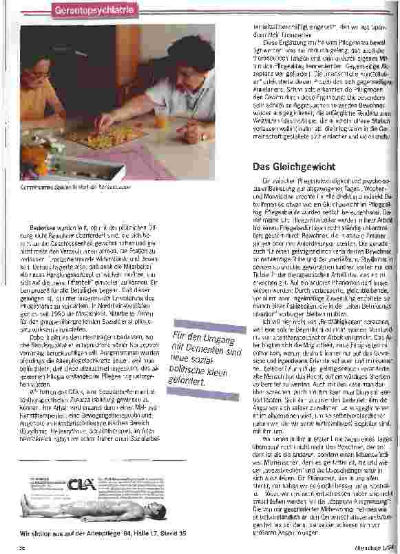 Vorschauseite 3: Erst ausgegrenzt - dann eingegrenzt? Aus der Arbeit mit psychisch veränderten alten Menschen/Erfahrungsber.