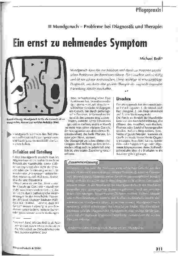 Vorschauseite 1: Ein ernst zu nehmendes Symptom