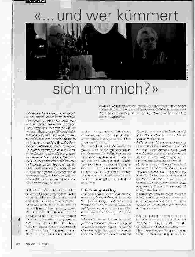 Vorschauseite 1: ...und wer kümmert sich um mich?