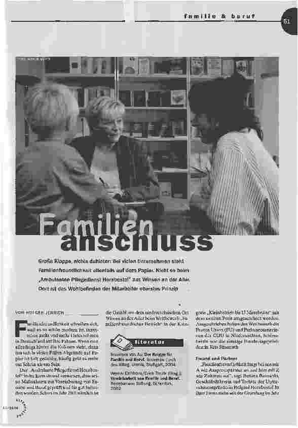 Vorschauseite 1: Familienanschluss