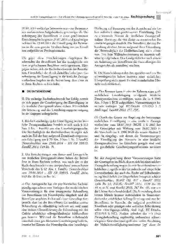 Vorschauseite 2: Ärztliche Zwangsmaßnahmen - Zum erforderlichen Überzeugungsversuch gemäß § 1906 Abs. 3 Satz 1 Nr. 2