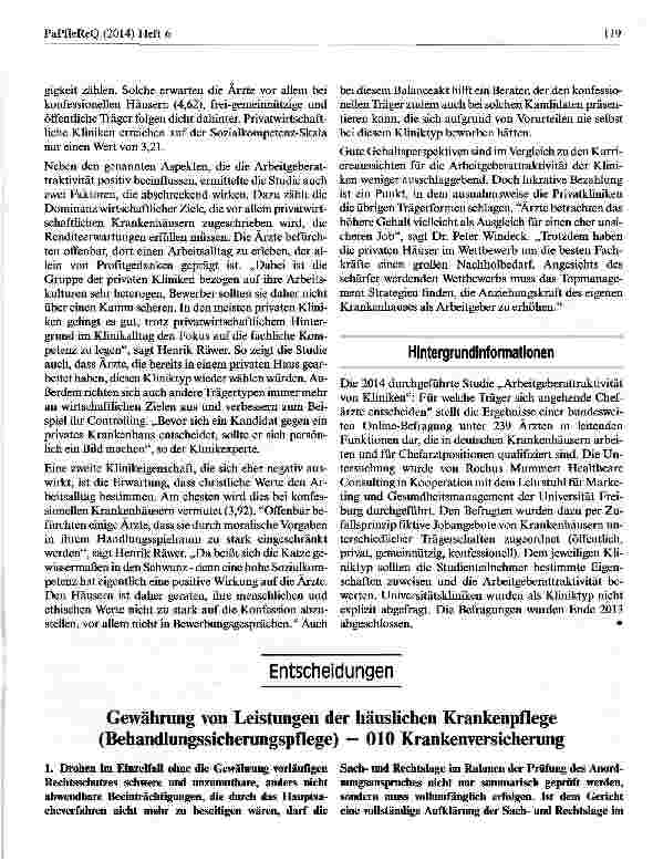 Vorschauseite 1: Gewährung von Leistungen der häuslichen Krankenpflege (Behandlungssicherungspflege) — 010 Krankenversicherung