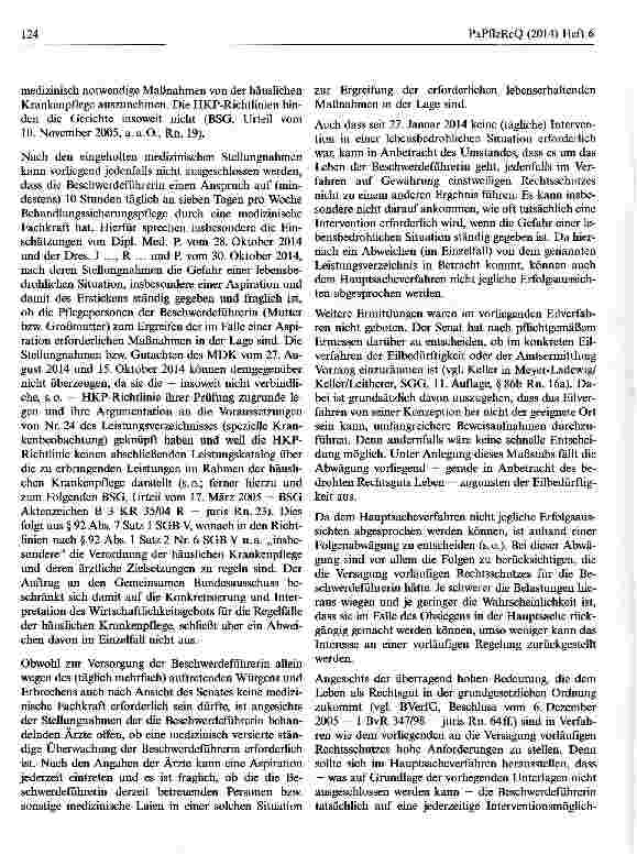 Vorschauseite 6: Gewährung von Leistungen der häuslichen Krankenpflege (Behandlungssicherungspflege) — 010 Krankenversicherung