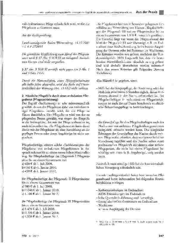 Vorschauseite 2: Sozialversicherungsrechtliche Leistungen im Pflegefall, der sozialrechtliche Beratungsanspruch und »Wiedergutmachung« bei fehlgeschlagener Beratung
