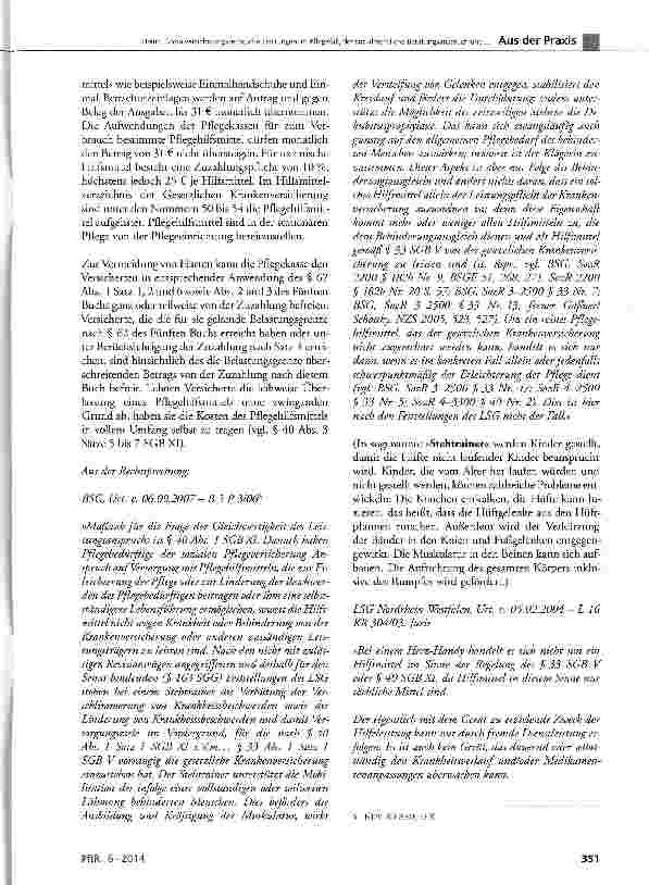 Vorschauseite 6: Sozialversicherungsrechtliche Leistungen im Pflegefall, der sozialrechtliche Beratungsanspruch und »Wiedergutmachung« bei fehlgeschlagener Beratung
