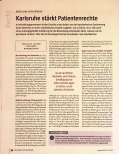 Vorschauseite 1: Karlsruhe stärkt Patientenrechte