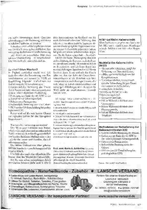 Vorschauseite 5: Primäre Sectio - bessere Wahl oder unnötige Qual?